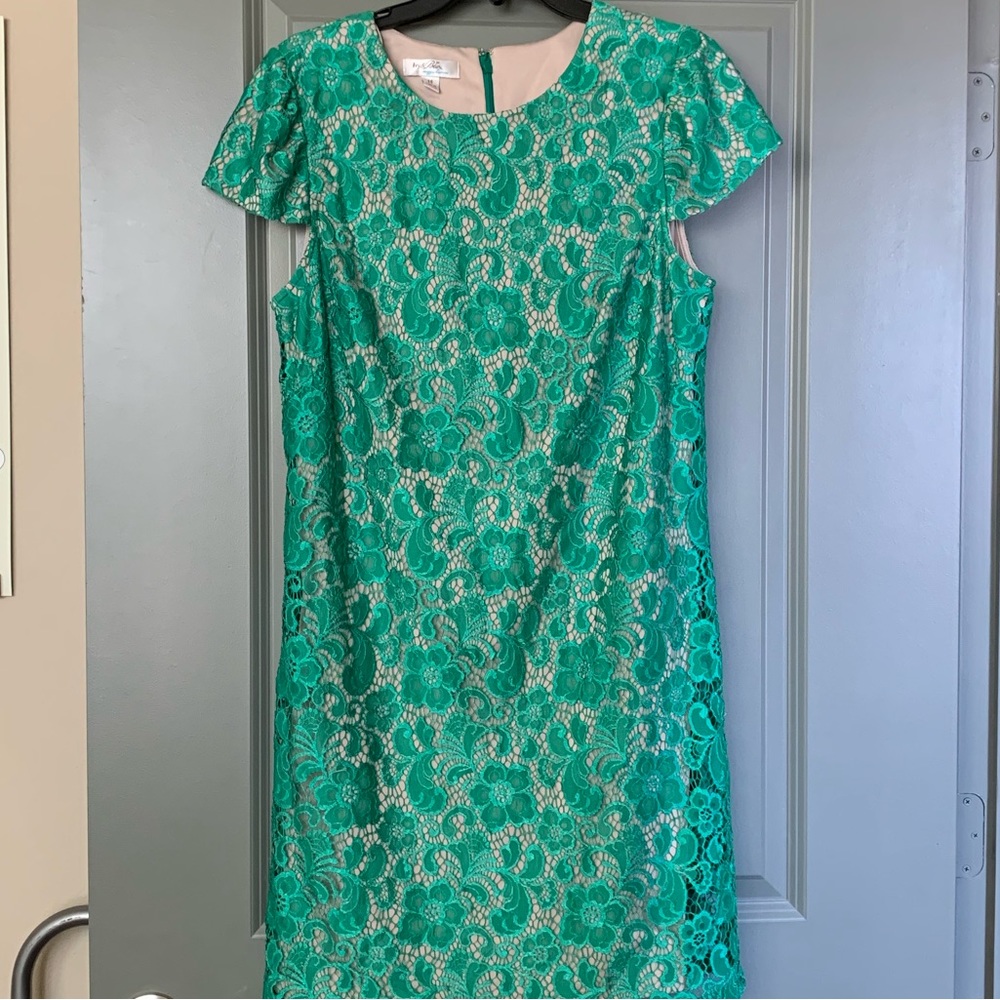 Ivy & Blu Green Lace Dress